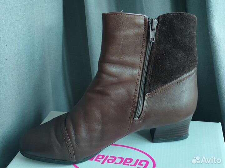 Ботильоны Janita 40 (26,5) кожа винтаж