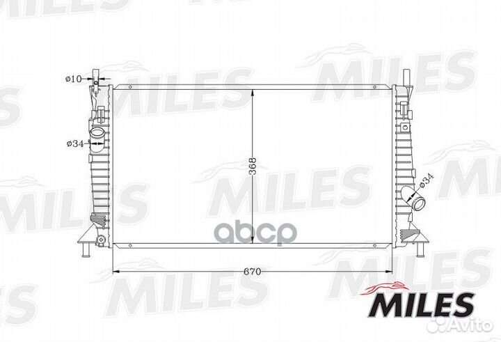 Радиатор ford focus 1.4-2.0/2.0TD 04- acrb014 M
