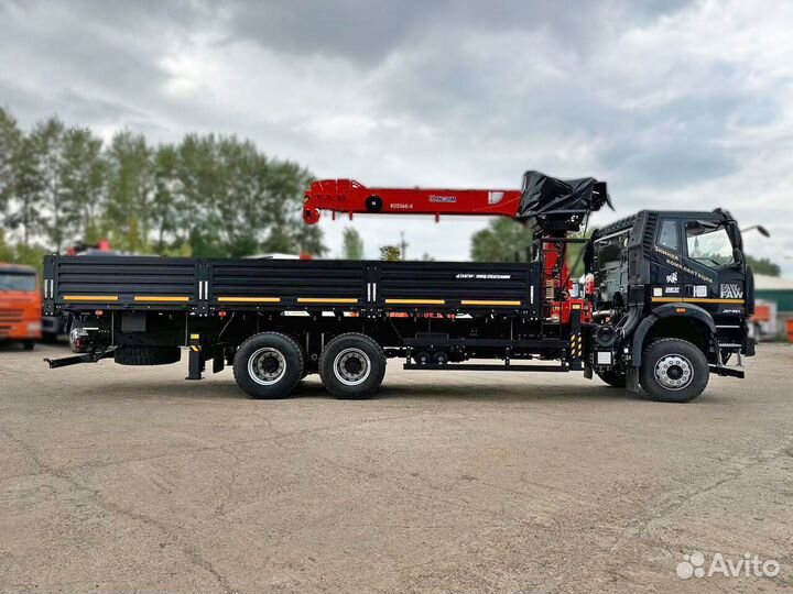 Бортовой грузовик FAW J6P с КМУ Kanglim, 2025