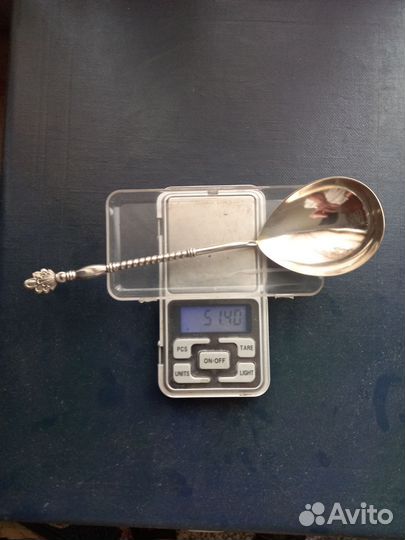 Ложка салатная серебро 875'