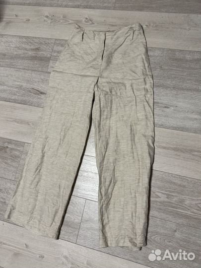 Костюм песочный льняной s-m