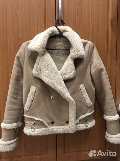 Дубленка женская авиатор косуха утепленная
