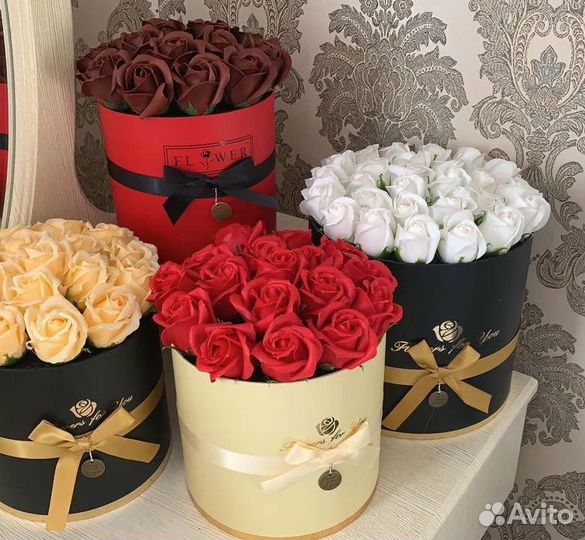 Мыльные букеты роз