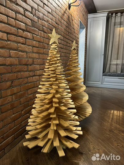 Эко-елки ручной работы из дерева