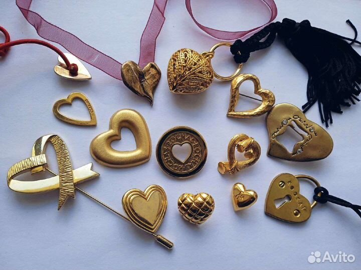 Винтажные украшения в форме сердца