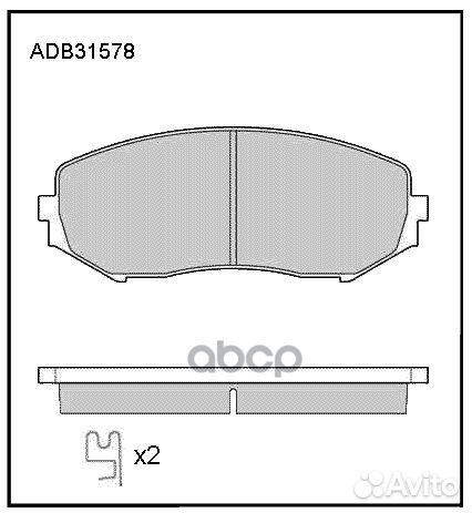 Колодки тормозные дисковые перед ADB31578 A