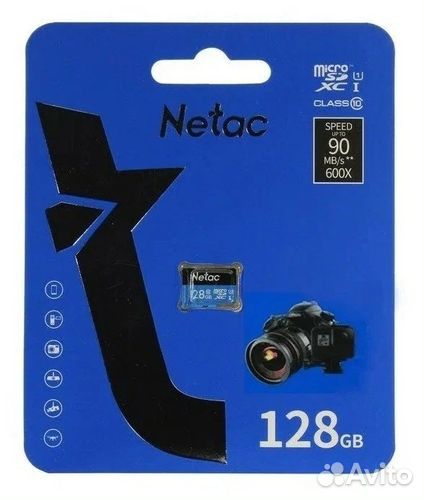 Карта памяти Netac P500 microSD 128 Gb