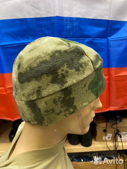 Шапки Флис Цвета олива и мох