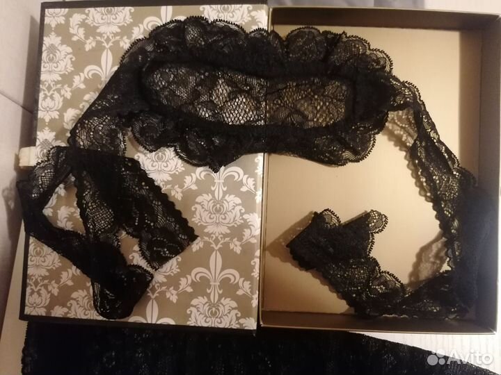 Комплект маска+перчатки из кружева