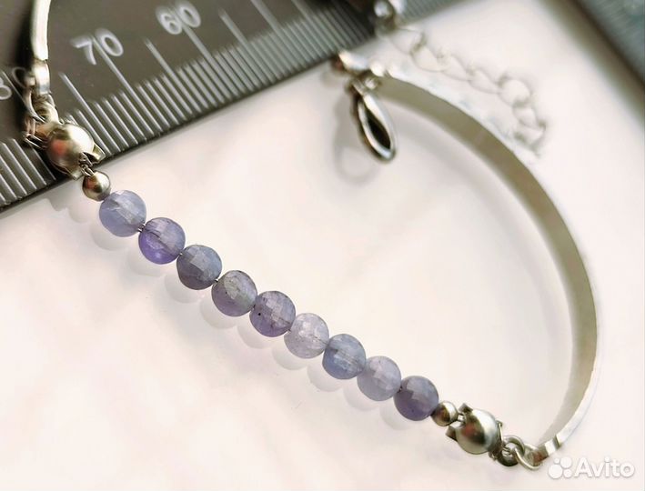 Браслет с натуральным Танзанитом