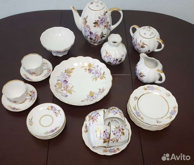 Чайный сервиз лфз золотые листики