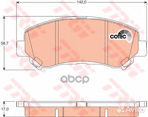 Колодки тормозные дисковые перед nissan QAS