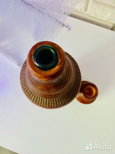 Бутылка декор.ручная работа,резьба по дереву