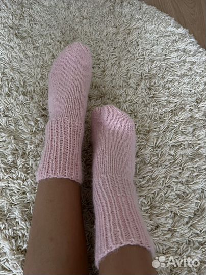 Носки ручной вязки шерстяные
