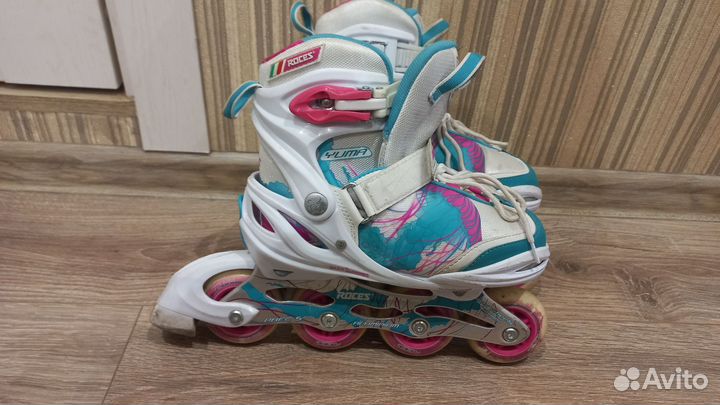 Роликовые коньки детские раздвижные размер 30-35