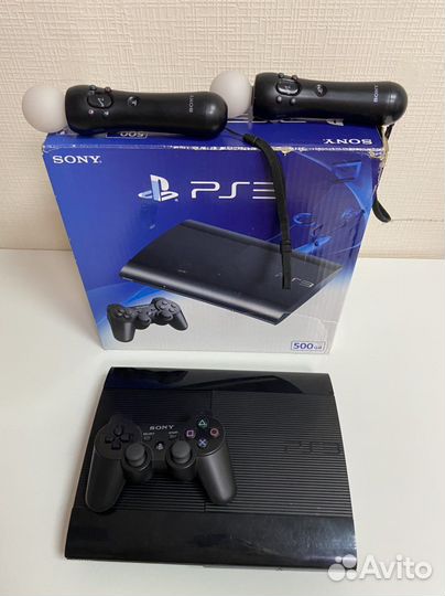 Ps3 Super slim, 60 игр + месяца гарантии