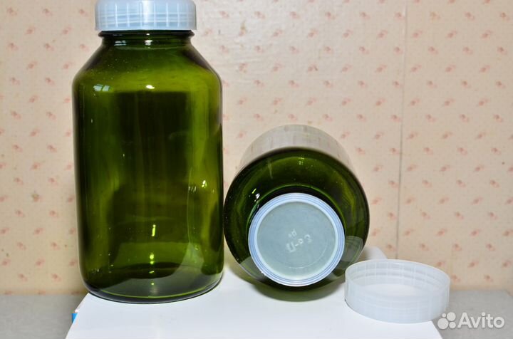 Банки 1литр из термостойкого стекла тёмные с спец