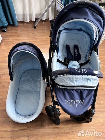 Коляска Tutis Zippy 2 в 1 New Темно синяя