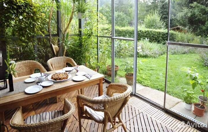 Алюминиевые окна в коттедж