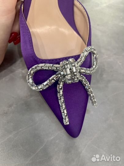 Фиолетовые туфли слингбэки Zara 37 в наличии