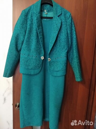 Костюм двойка с платьем 52 размер