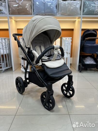 Коляска TutIs Nanni 2023 эко кожа молочный