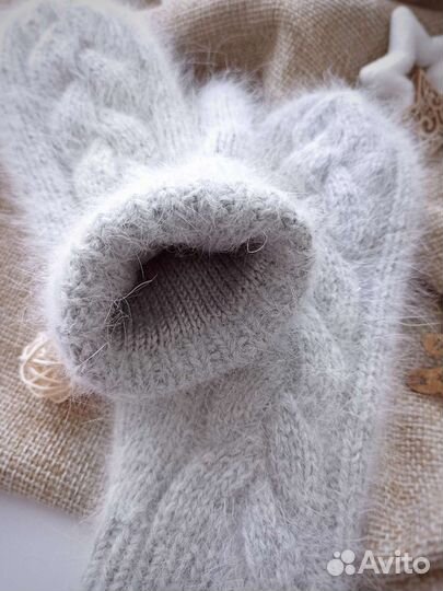 Варежки из пуха норки на заказ