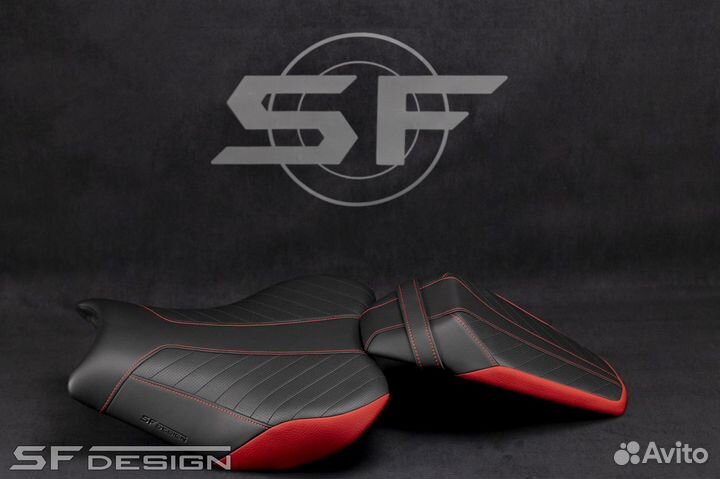 Сиденье для Kawasaki Z900 Red Lines Black Roads