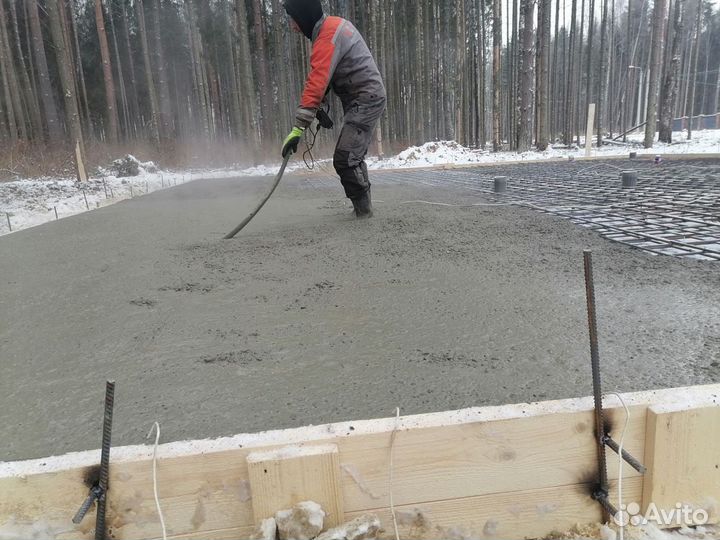 Заливка фундамента бетонные работы