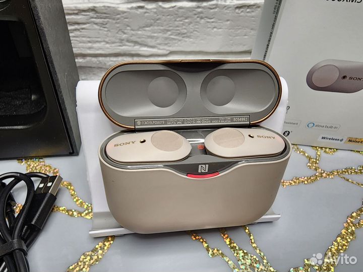 Наушники TWS Sony WF-1000XM3 бежевый