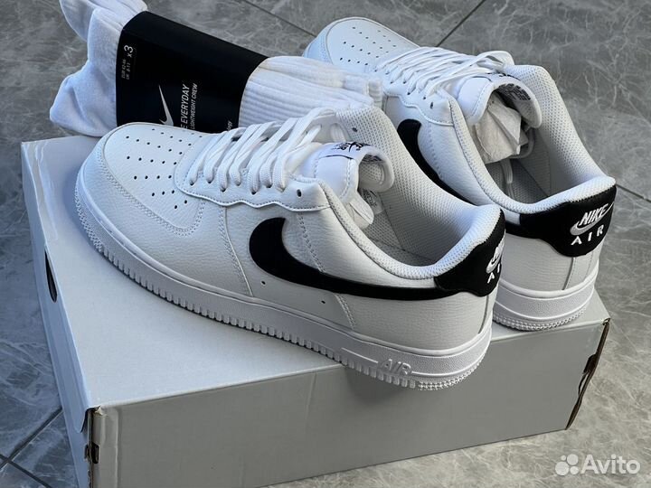 Nike air force 1 white black оригинал