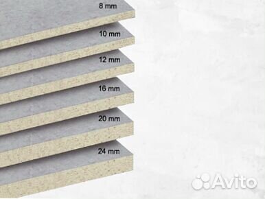 Цементно-стружечная (цсп) плита 10мм