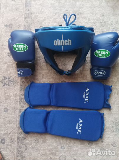 Комплект Боксерский шлем детский Clinch Olimp