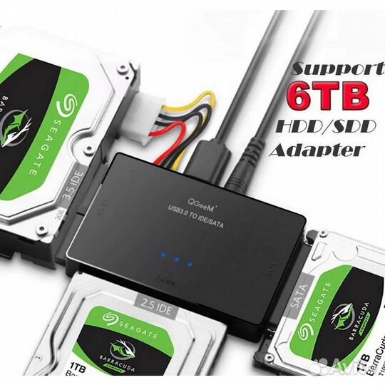 Адаптер USB 3.0 на sata/IDE HDD, SDD