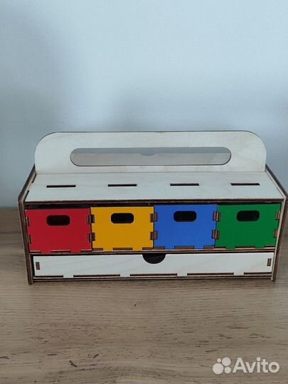 Деревянный сортер сундучок монтессори