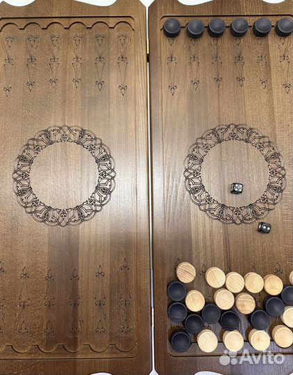 Нарды из бука резные новые