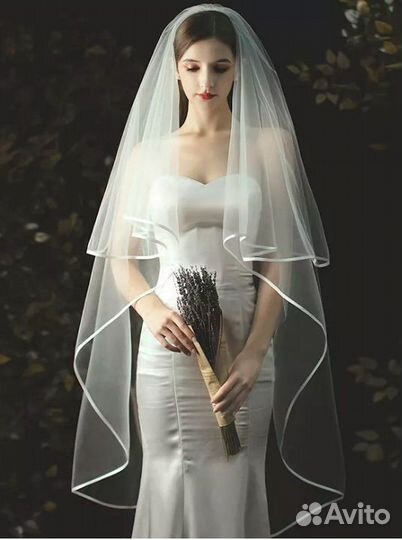 Свадебная / для девичника фата новая