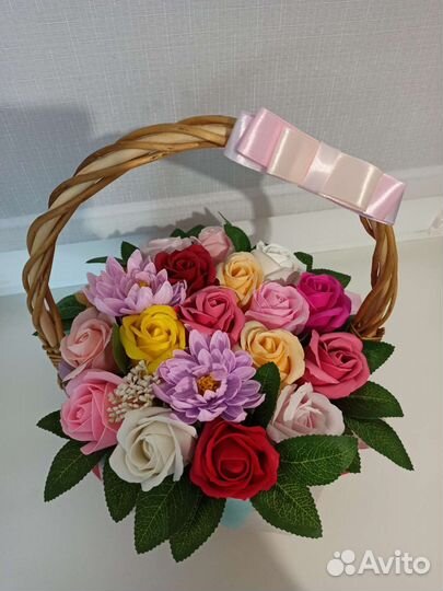 Букет из мыльных цветов