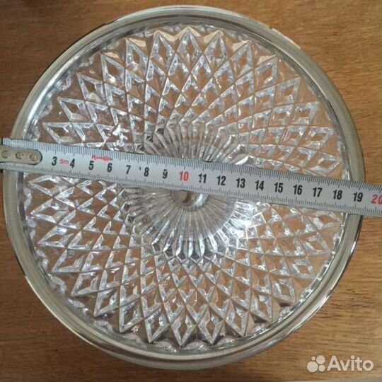 Большая хрустальная ваза конфетница салатник СССР