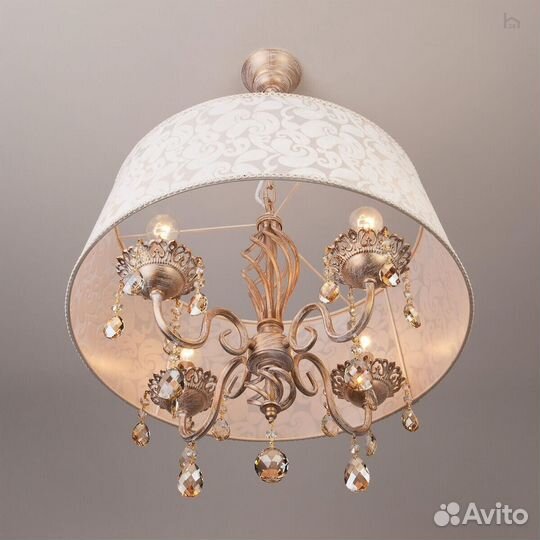 Подвесная люстра Eurosvet 10008/4 белый с золотом