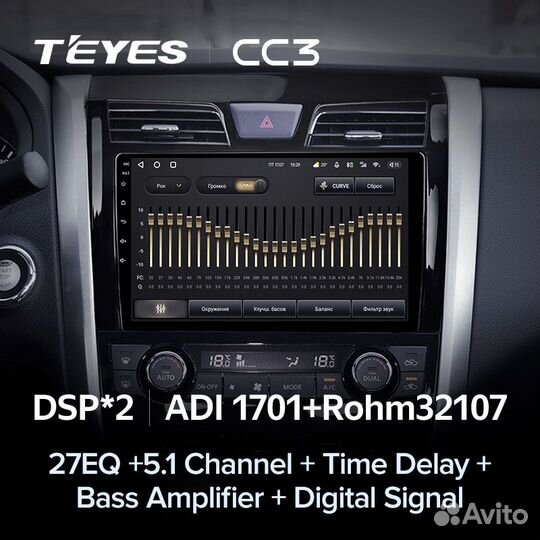 Магнитола Teyes CC3 3/32 для Nissan Teana 2013-17