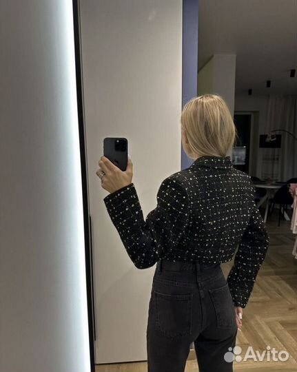 Твидовый жакет lime s