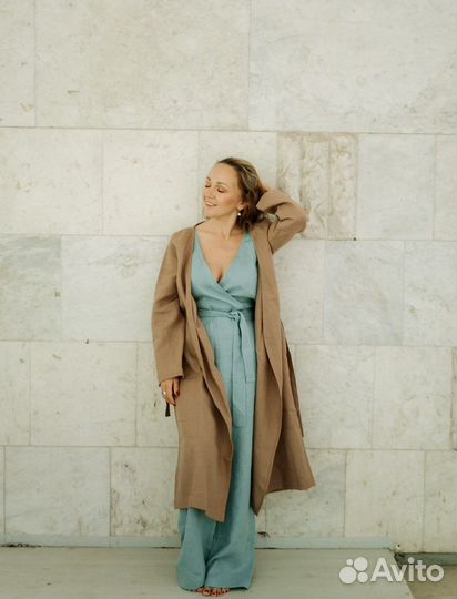 Льняной тренч Gaia