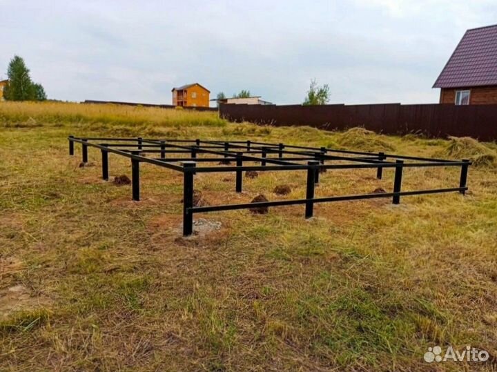 Свайный фундамент для каркасного дома