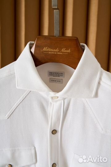 Хлопковая рубашка Brunello Cucinelli