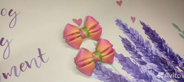 Бантики заколки ручной работы