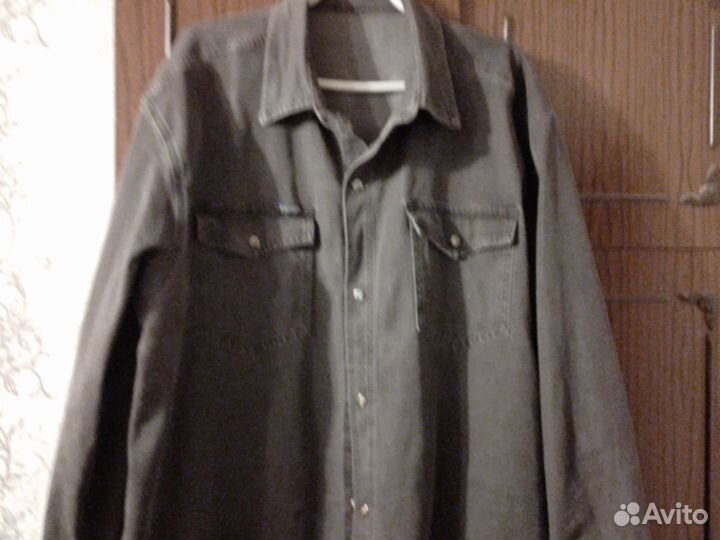 Рубашка мужская джинсовая 60-62