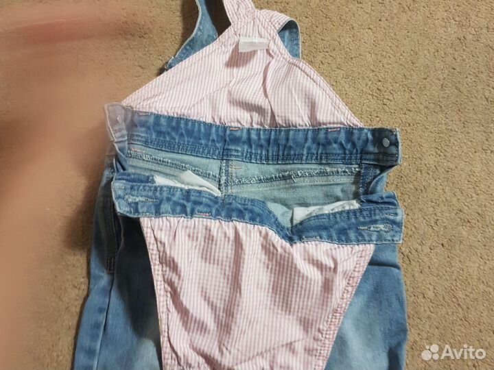 Джинсы-комбинезон