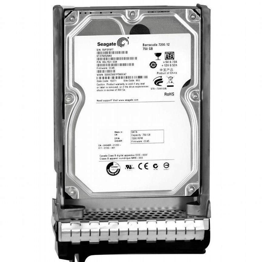 [H648R] Жесткий Диск Dell 750gb Sata2 3.5" Hdd H648r
