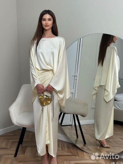 Платье костюм вечернее женское атлас Дубай